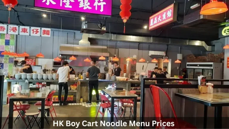 HK Boy Cart Noodle Menu Prices