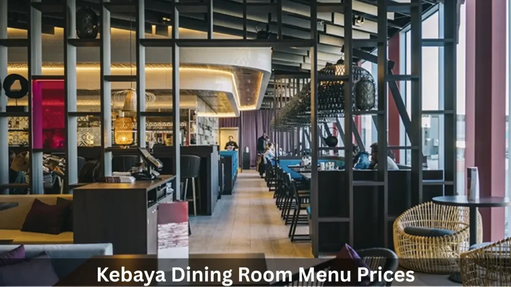 Kebaya Dining Room Menu Prices