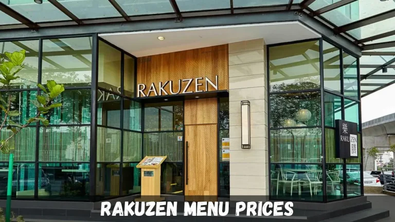 Rakuzen Menu With Prices