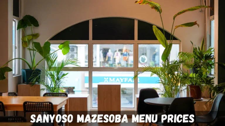Sanyoso Mazesoba Menu Prices