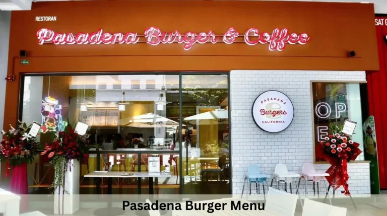 Pasadena Burger Menu Prices