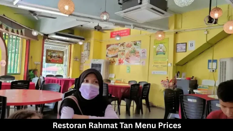 Restoran Rahmat Tan Menu Prices