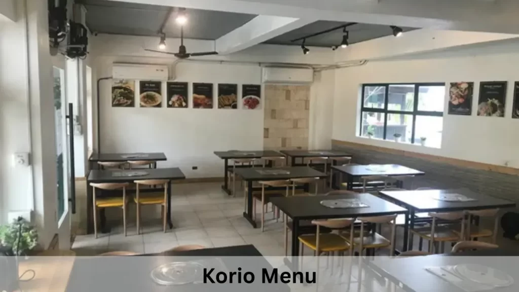 Korio Menu Prices