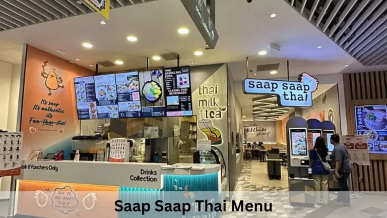Saap Saap Thai Menu Prices