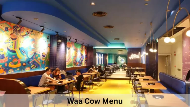 Waa Cow Menu Prices