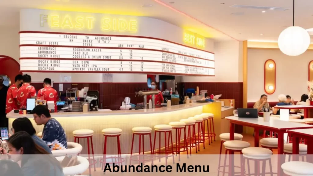 Abundance Menu Prices