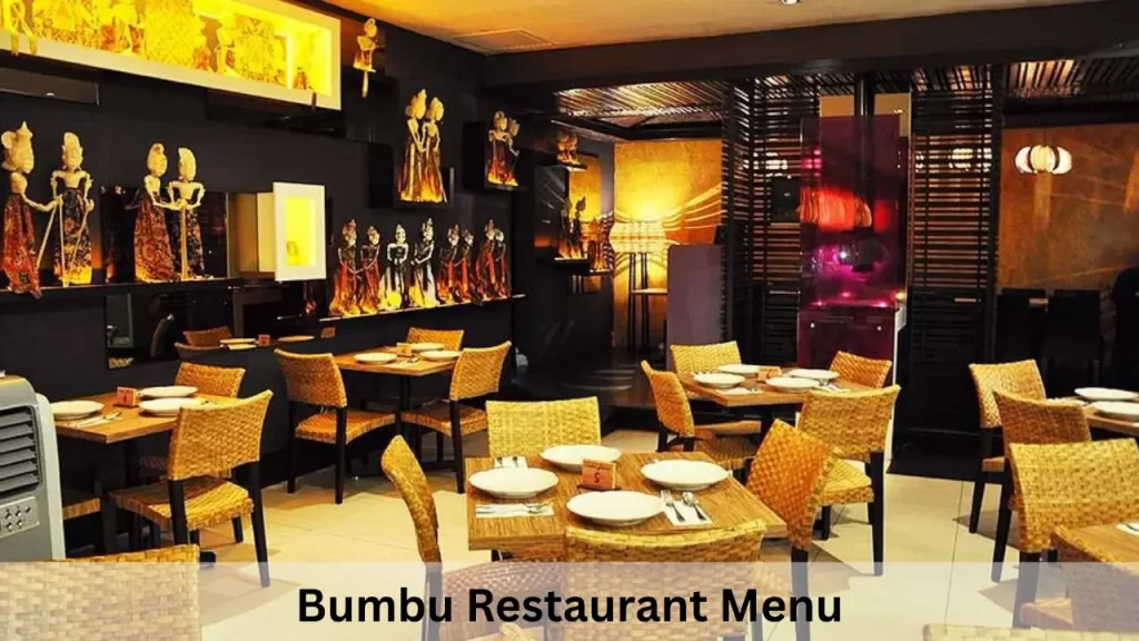 Bumbu Restaurant Menu Prices