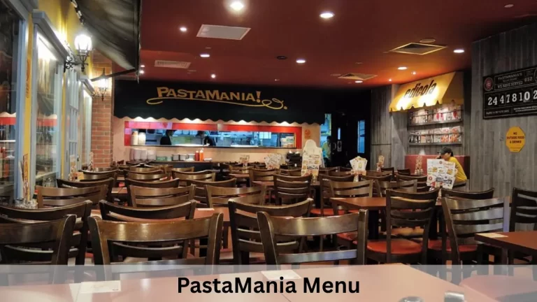 PastaMania Menu Prices