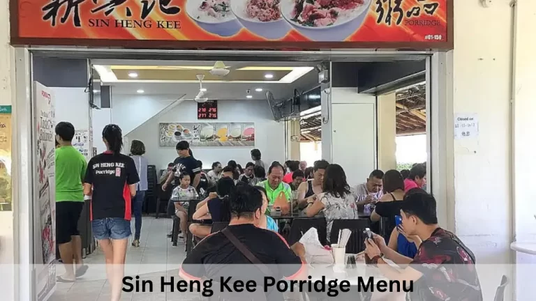 Sin Heng Kee Porridge Menu Prices