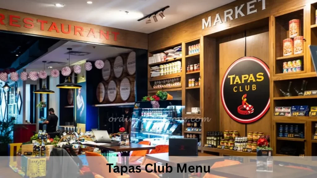 Tapas Club Menu Prices