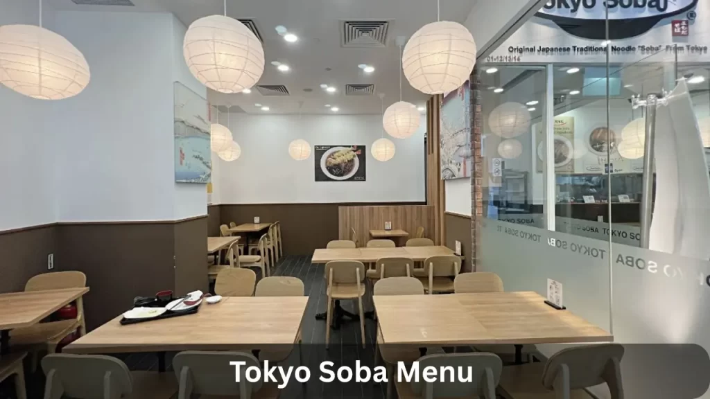 Tokyo Soba Menu Prices