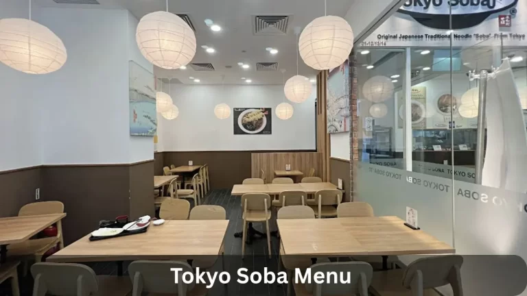 Tokyo Soba Menu Prices